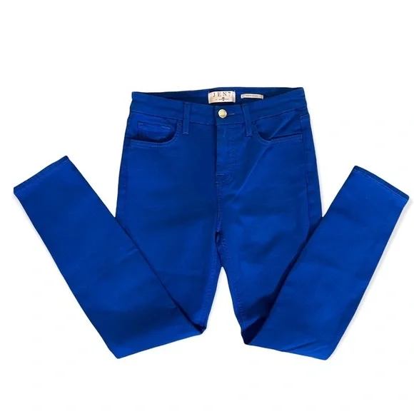 7 For All Mankind Jen7 Skinny Ankle Jeans In Rivera Blue 2 - Picture 3 of 7